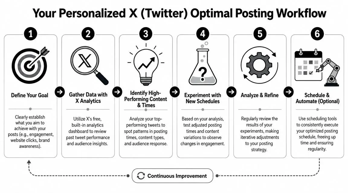 A repeatable workflow to find your optimal Twitter and X posting schedule