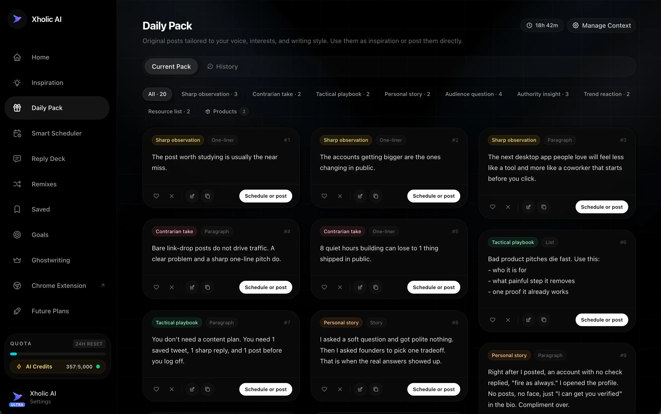 Xholic Brain daily update preview.