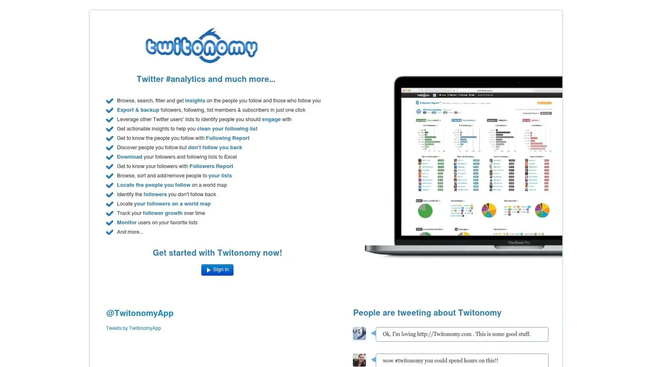 Twitonomy Twitter analytics dashboard