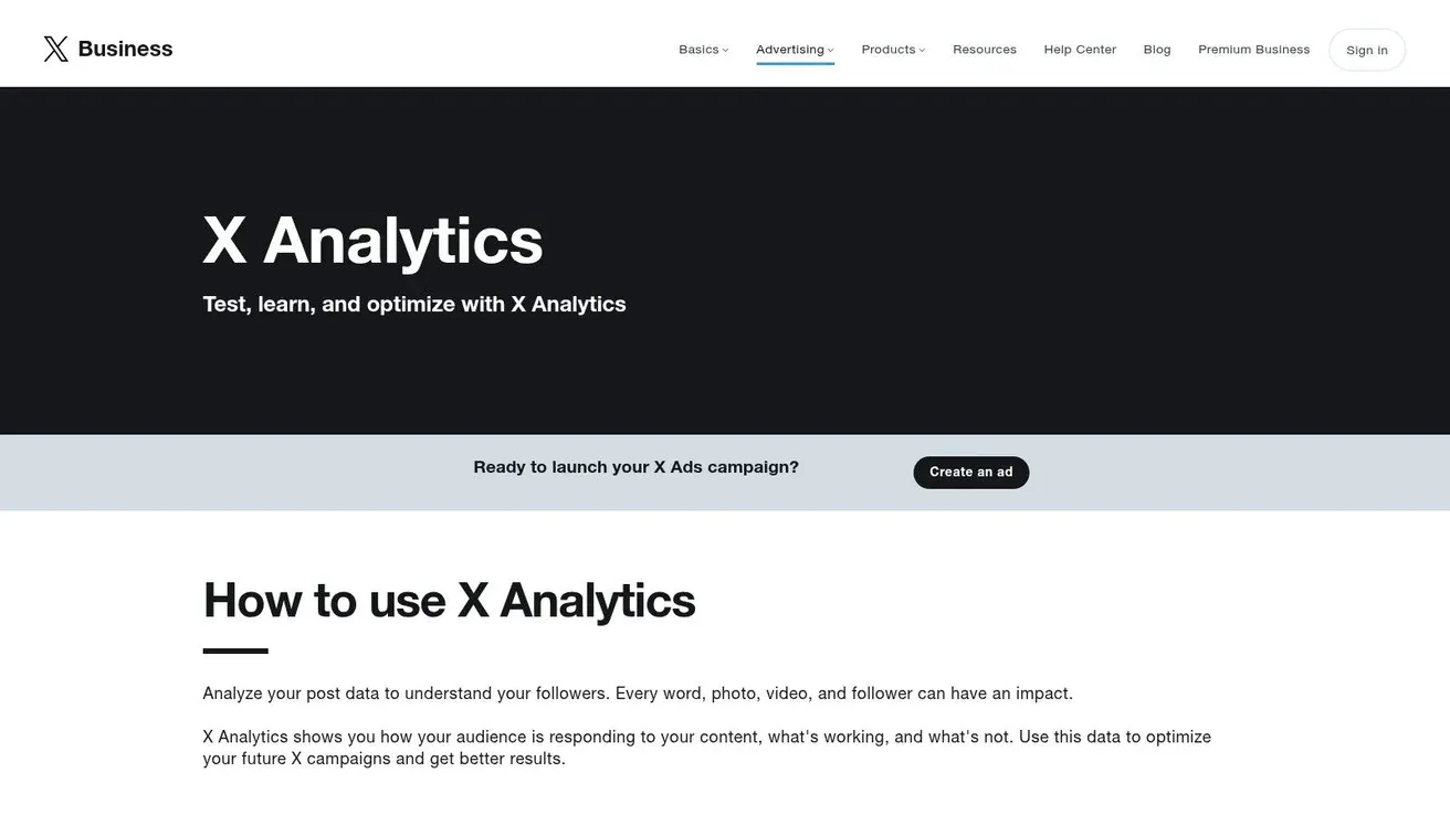 X native post analytics in-app