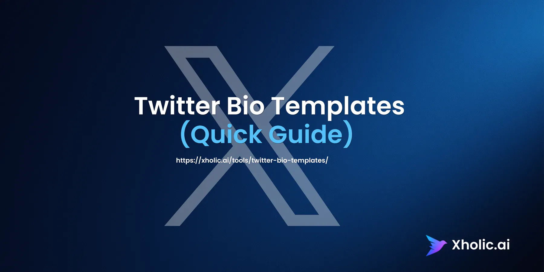 Twitter Bio Templates Tool quick guide hero graphic.