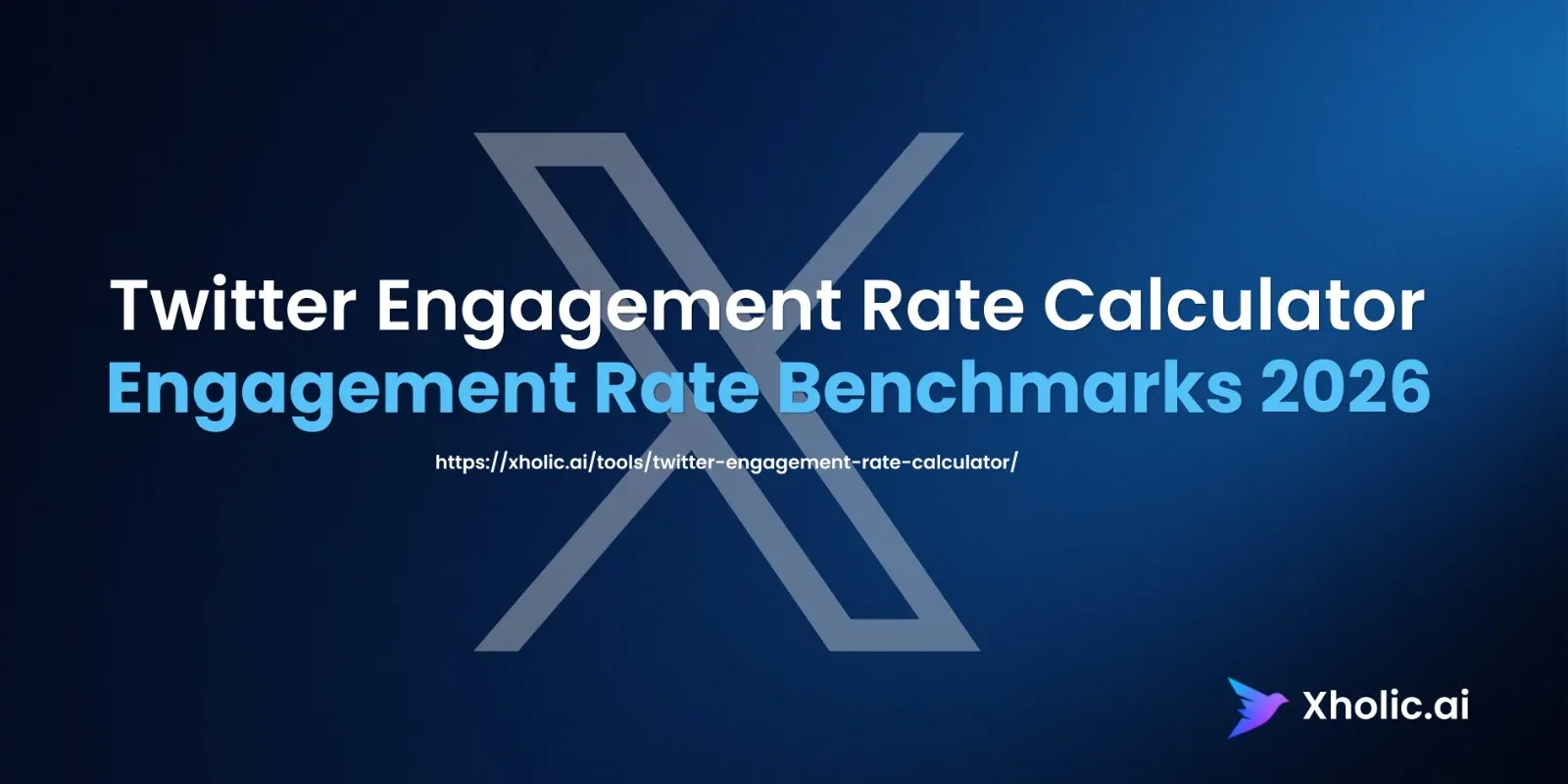 Twitter Engagement Rate Calculator benchmark graphic for 2026 X engagement rates