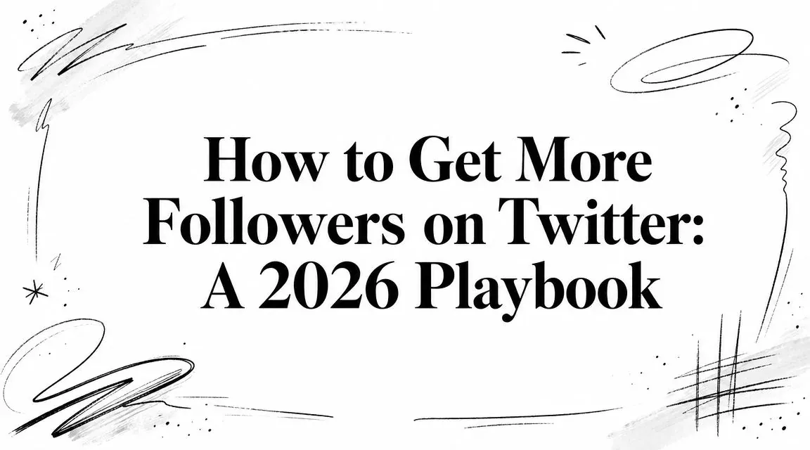 How to Get More Followers on Twitter: A 2026 Playbook