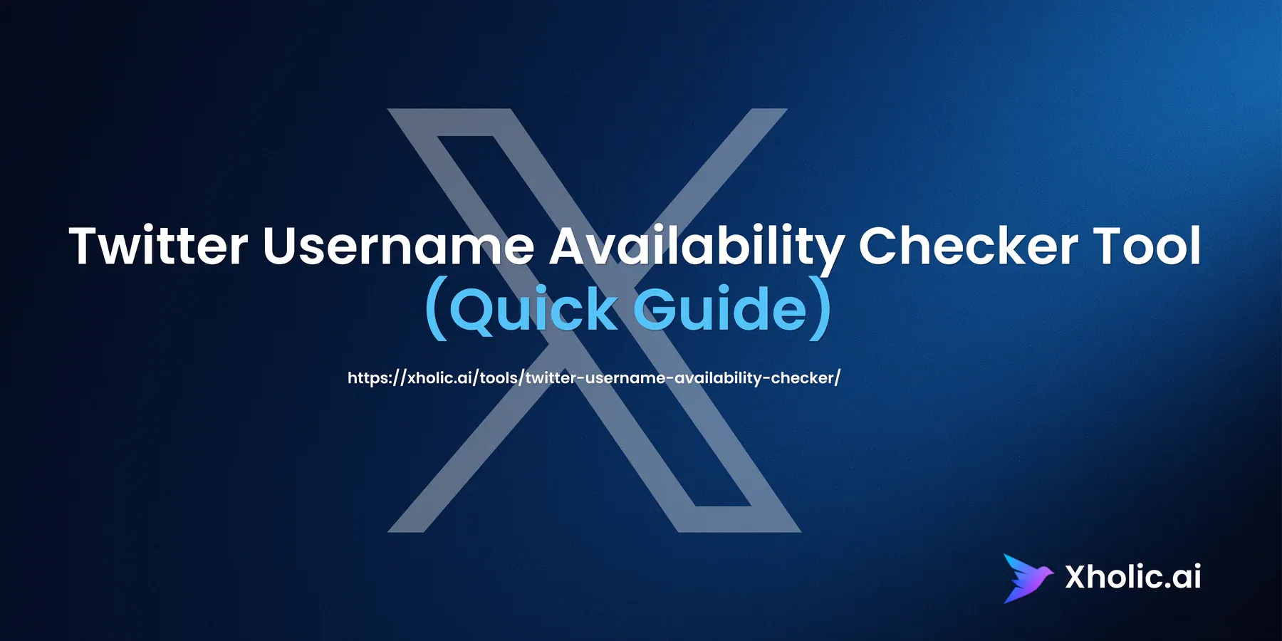 Twitter Username Availability Checker Tool quick guide hero graphic.