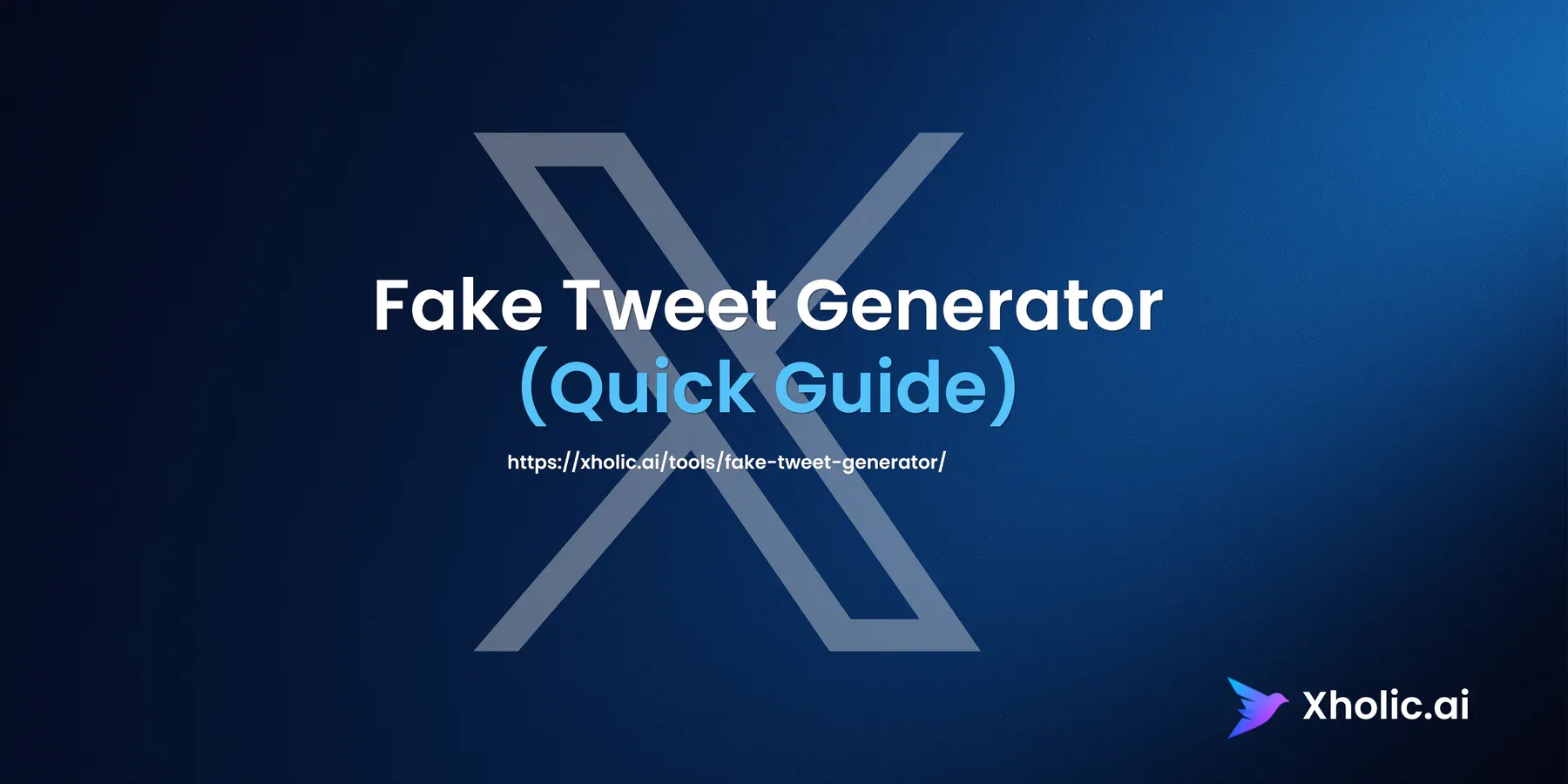 Fake Tweet Generator Tool quick guide hero graphic.