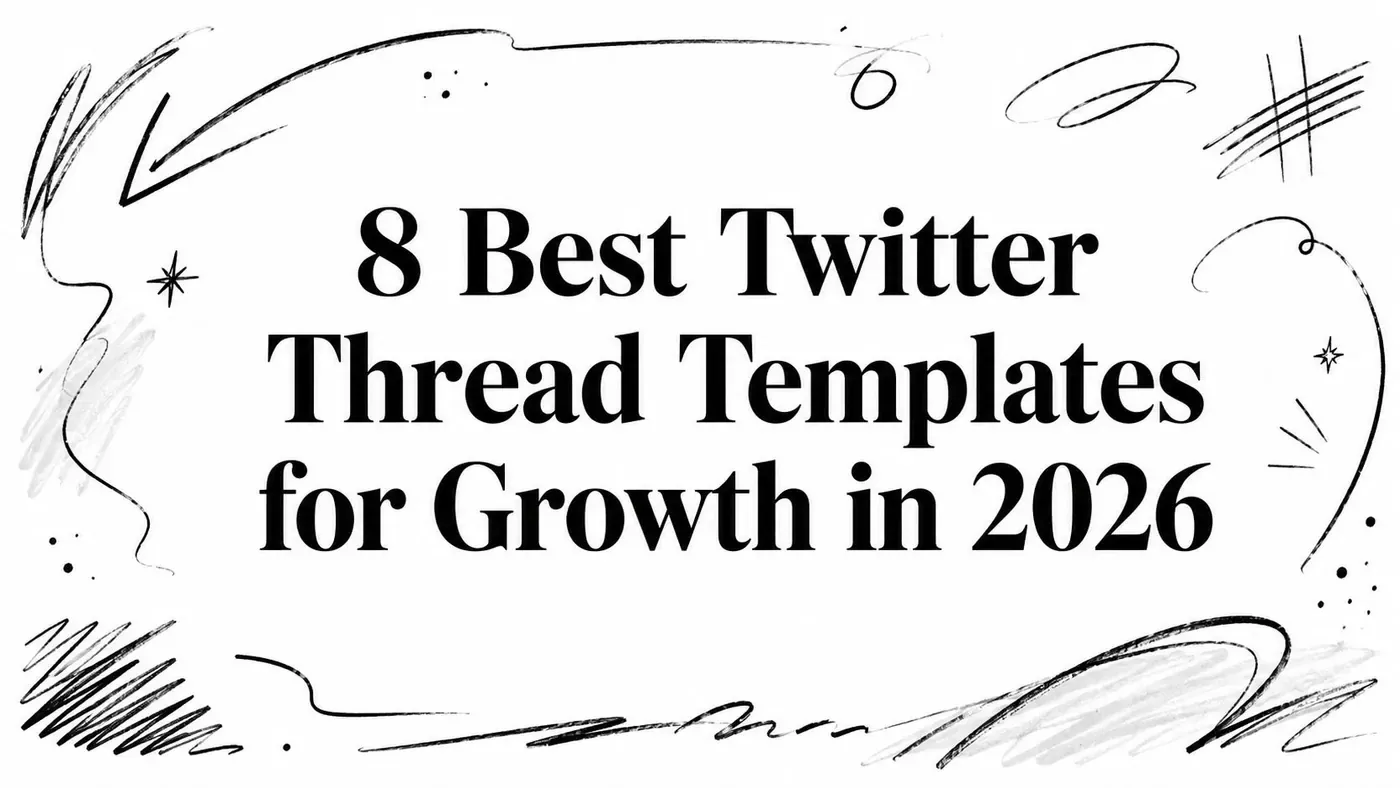 8 Best Twitter Thread Templates for Growth in 2026 hero graphic.