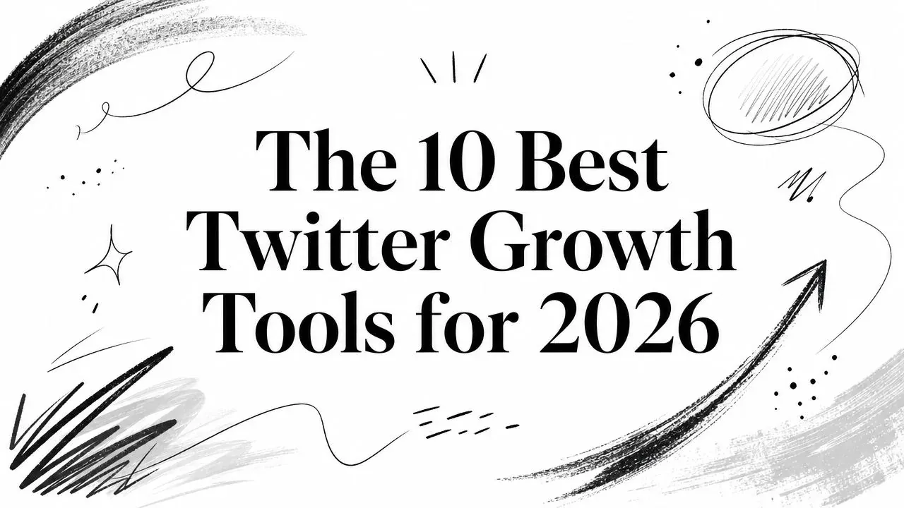 The 10 Best Twitter Growth Tools for 2026 hero graphic.