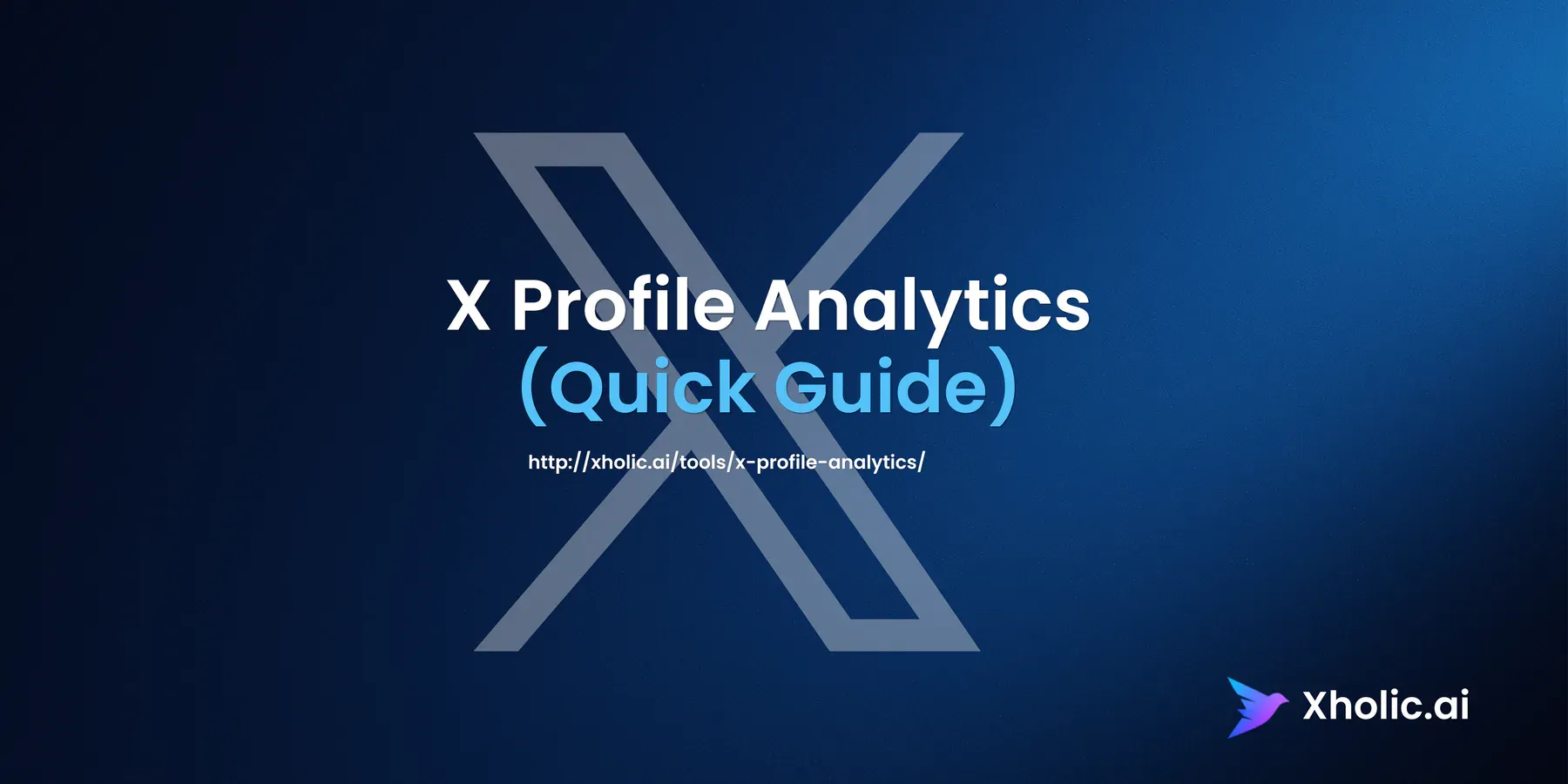 X Profile Analytics Tool quick guide hero graphic.