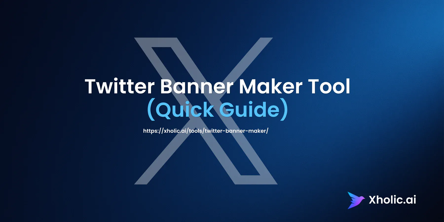 Twitter Banner Maker Tool quick guide hero graphic.