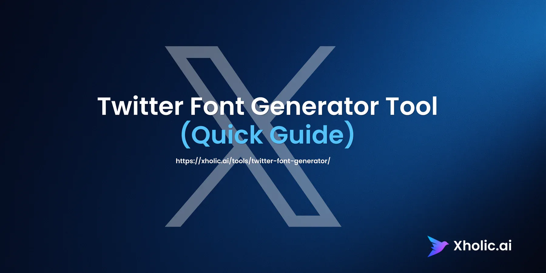 Twitter Font Generator Tool quick guide hero graphic.