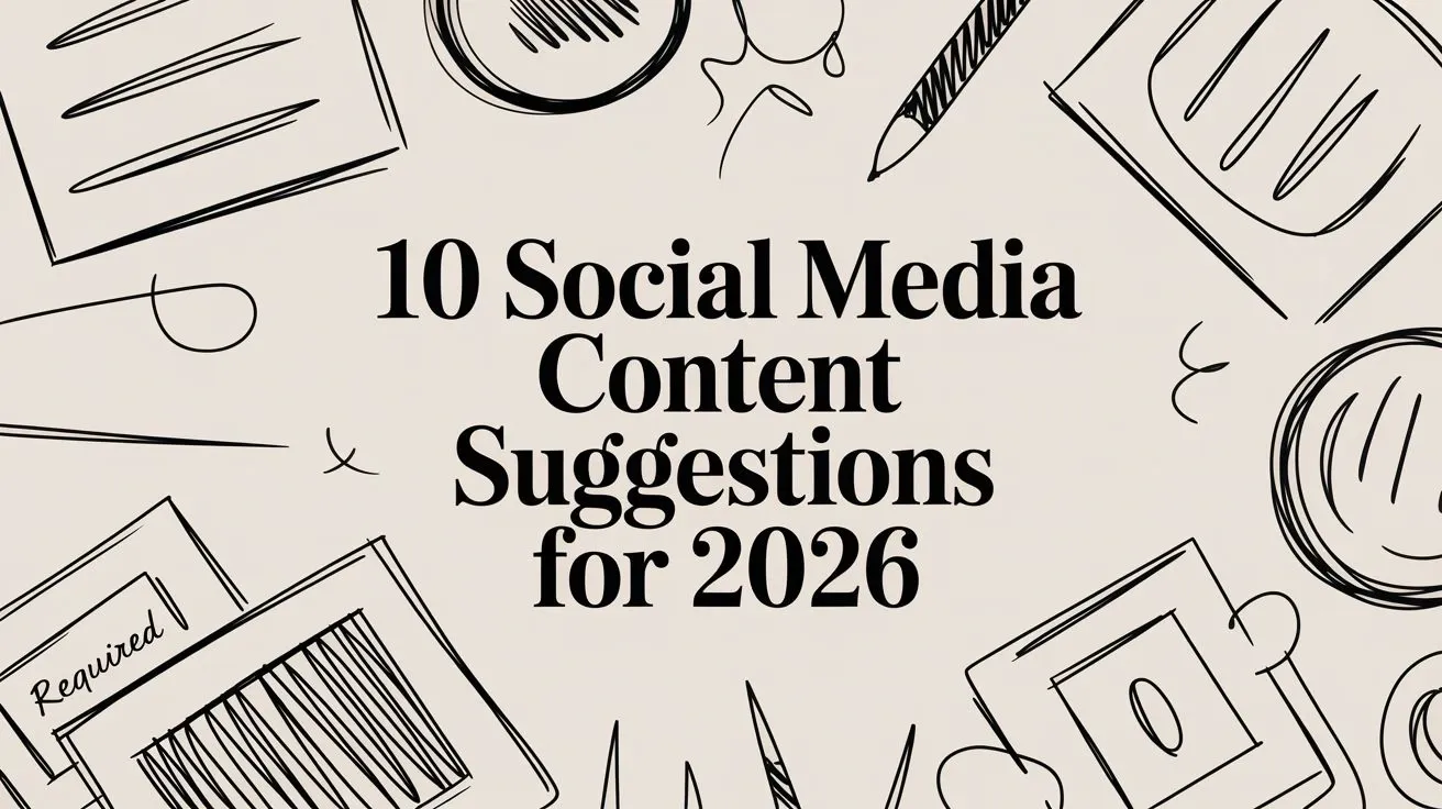 10 Social Media Content Suggestions for 2026
