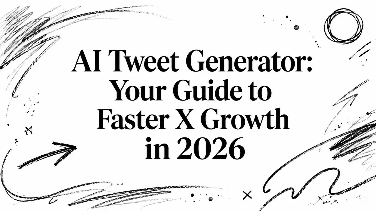 AI Tweet Generator: Your Guide to Faster X Growth in 2026 hero graphic.