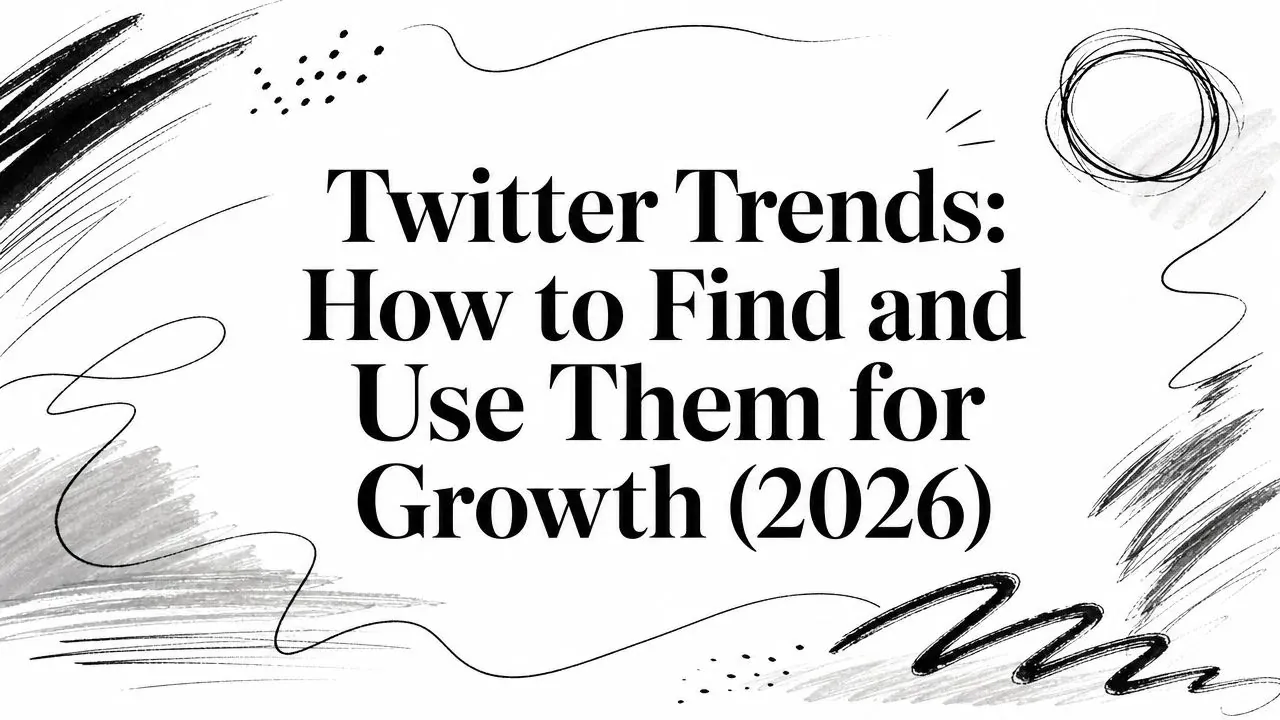 Twitter Trends: How to Find and Use Them for Growth (2026) title artwork.