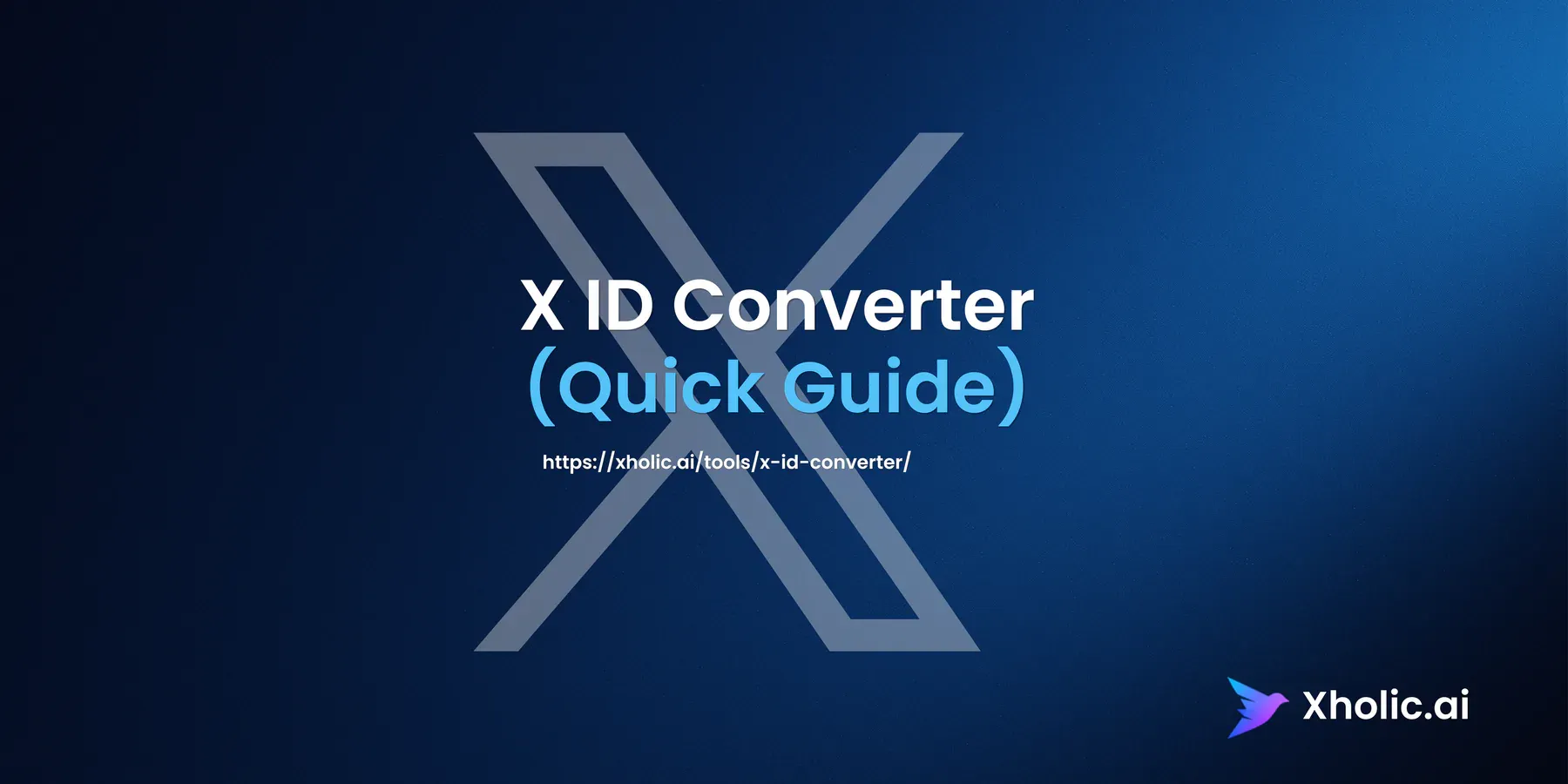 X ID Converter Tool quick guide hero graphic.