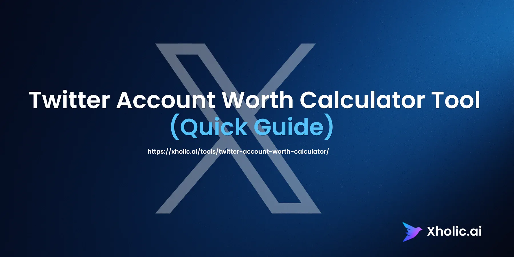 Twitter Account Worth Calculator Tool quick guide hero graphic.