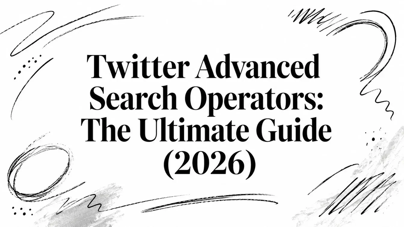 Twitter Advanced Search Operators: The Ultimate Guide (2026) title artwork.