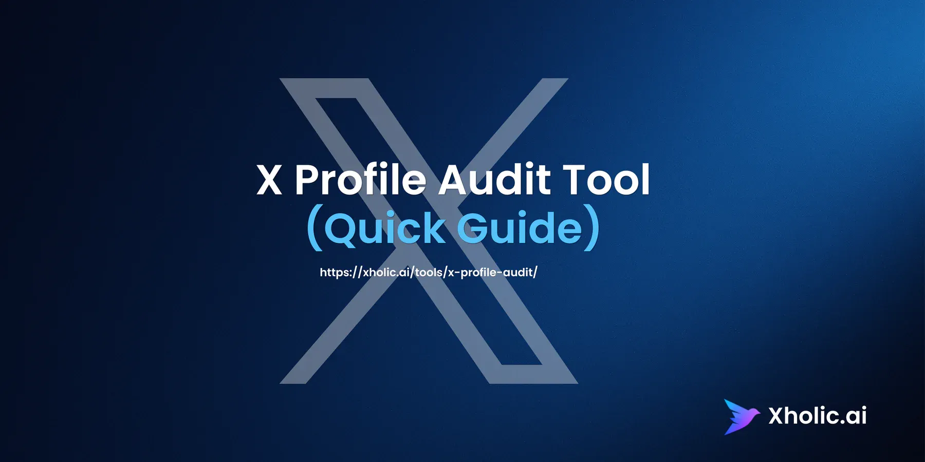 X Profile Audit Tool quick guide hero graphic.