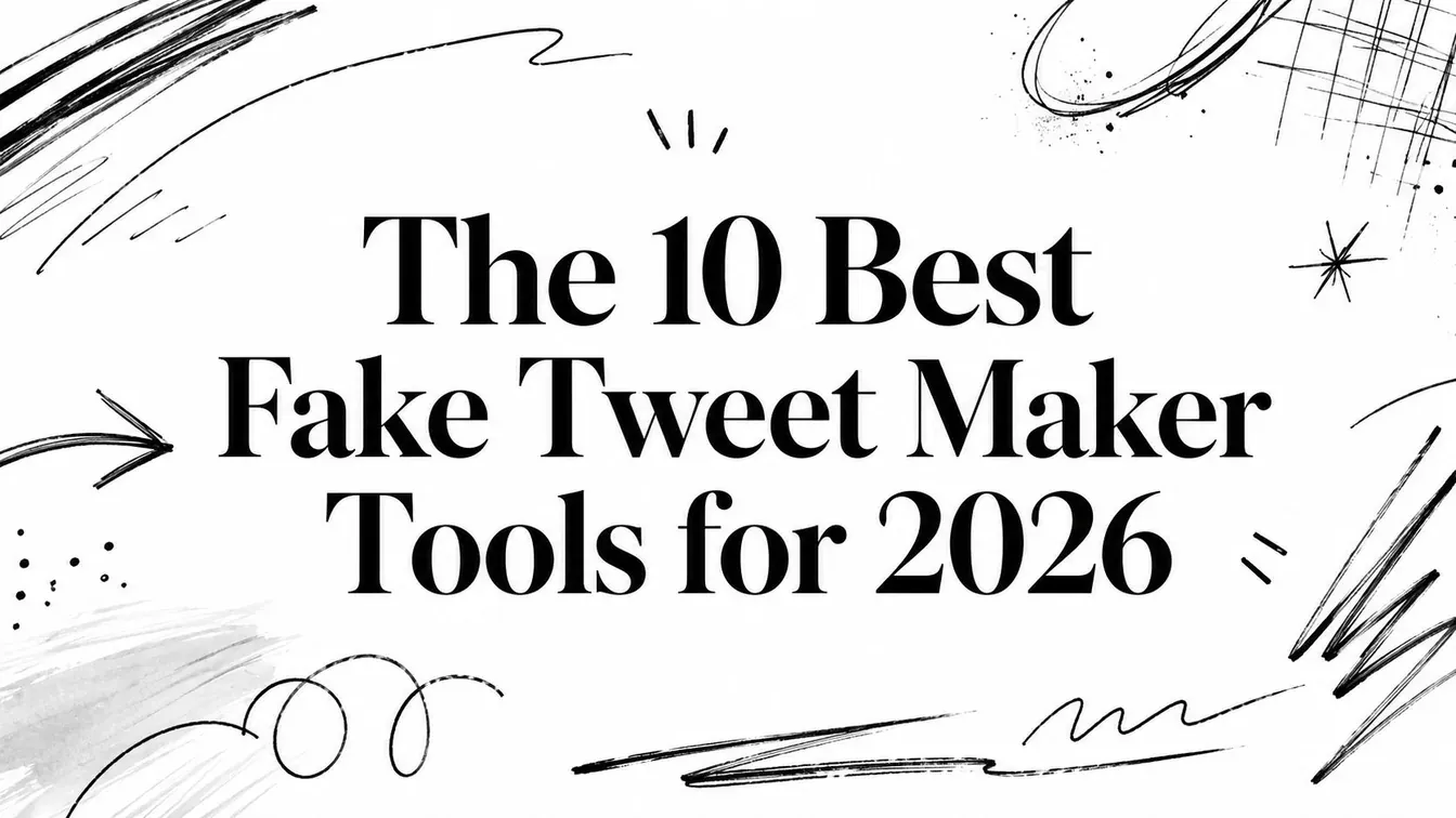 The 10 Best Fake Tweet Maker Tools for 2026 hero graphic.