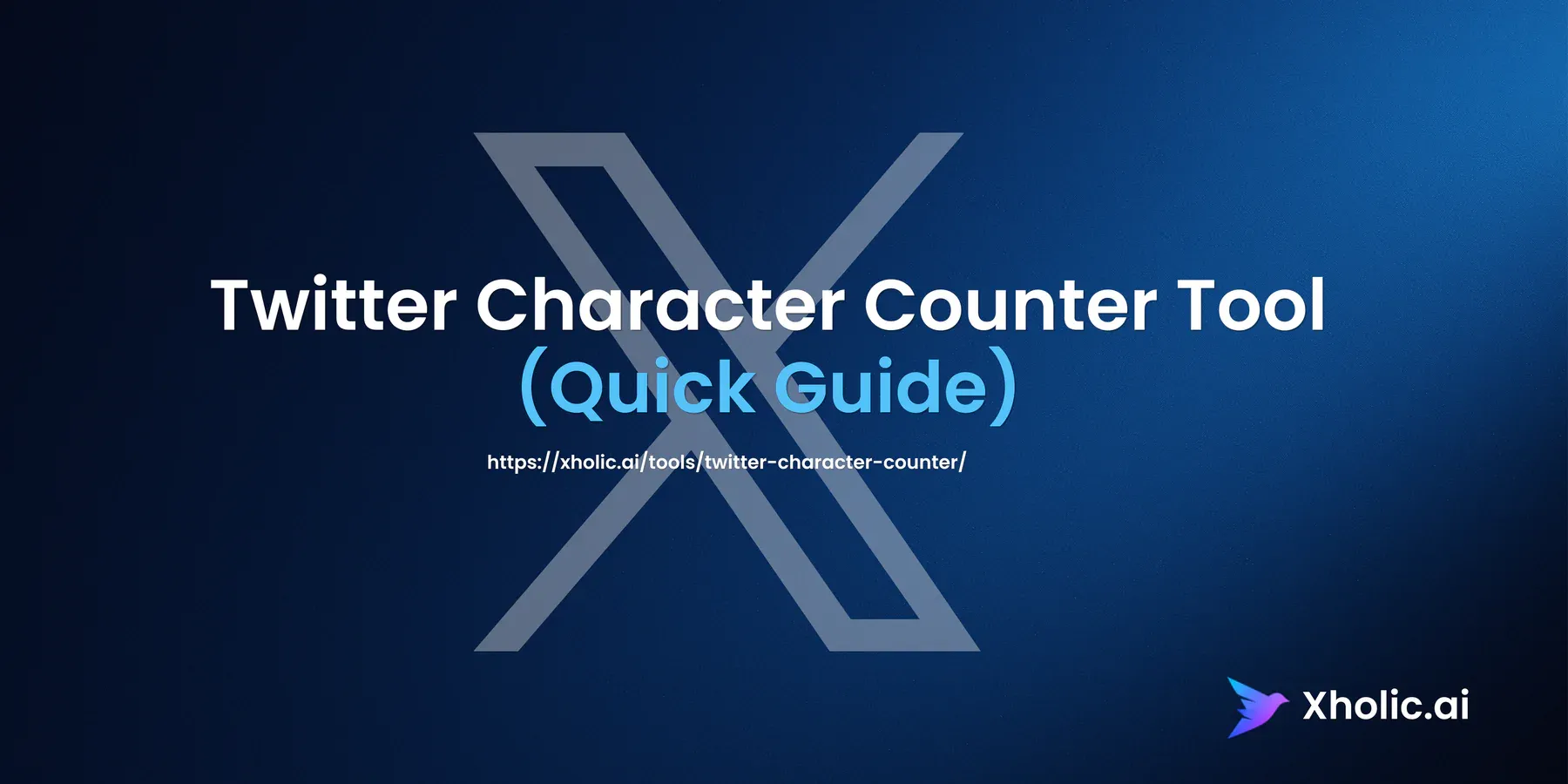 Twitter Character Counter Tool quick guide hero graphic.