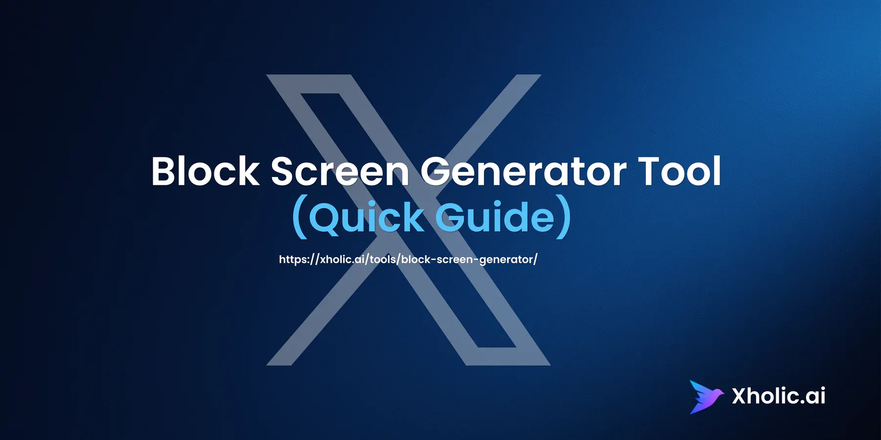 Block Screen Generator Tool quick guide hero graphic.