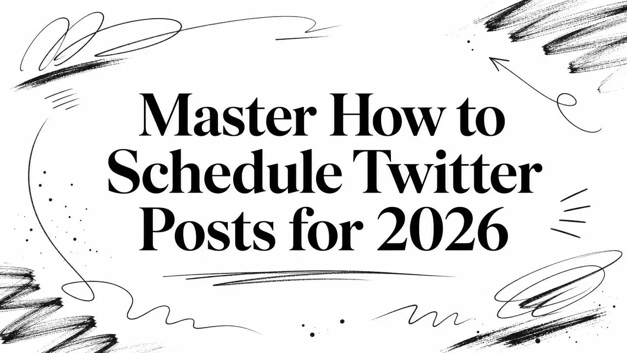 Master How to Schedule Twitter Posts for 2026 black and white title artwork.