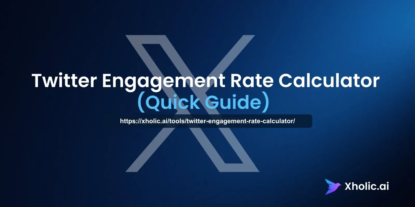 Twitter Engagement Rate Calculator Tool quick guide hero graphic.