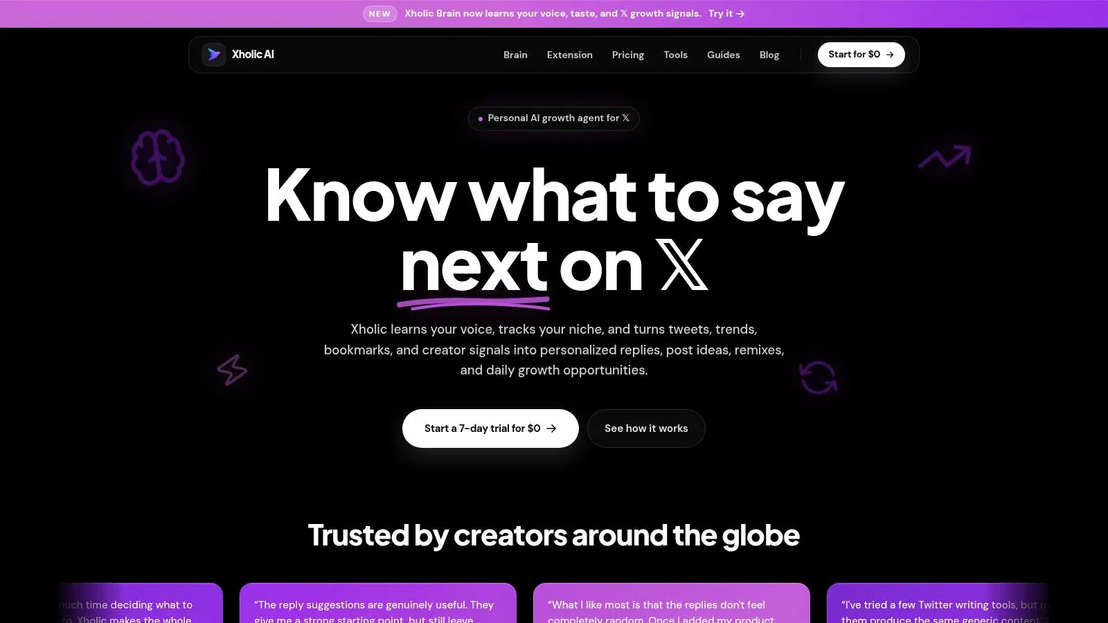 The Xholic AI platform for finding conversations and drafting personalized replies on X.