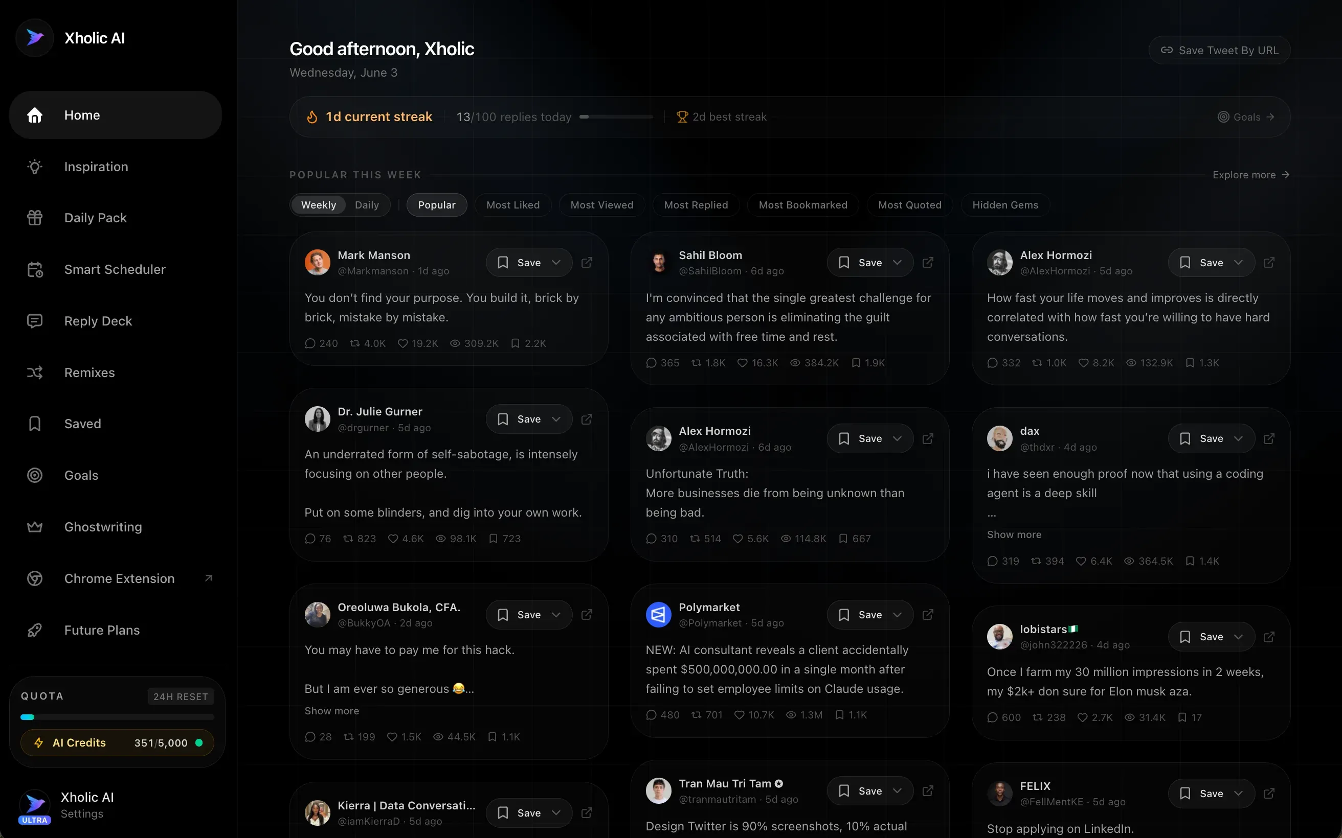 Xholic AI smart home dashboard preview.