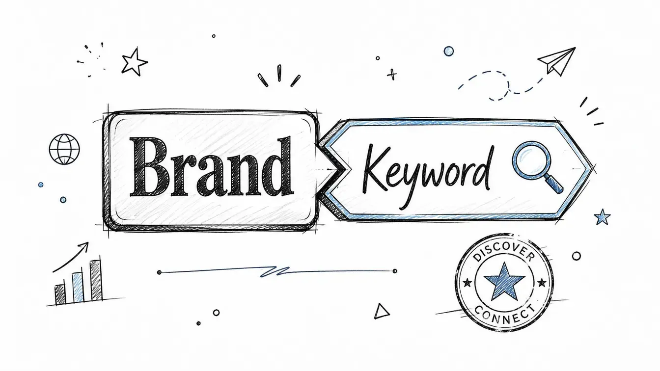 A hand-drawn illustration combining brand and keyword concepts for a memorable username.