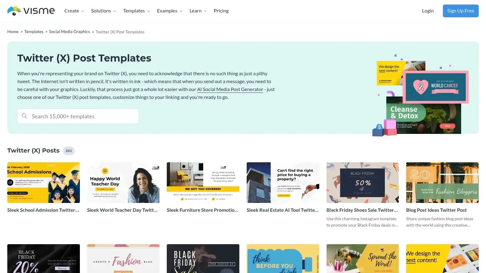 Visme - Twitter/X Post Templates
